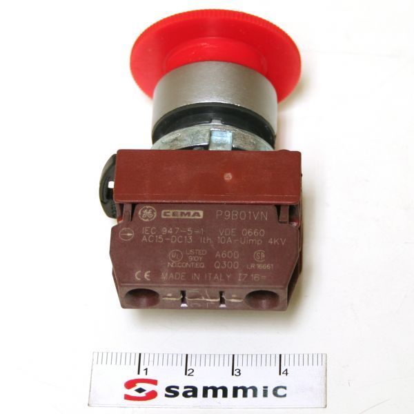 Pulsador rojo paro PCM Secadora-abrillantadora PCM Sammic (6250045)