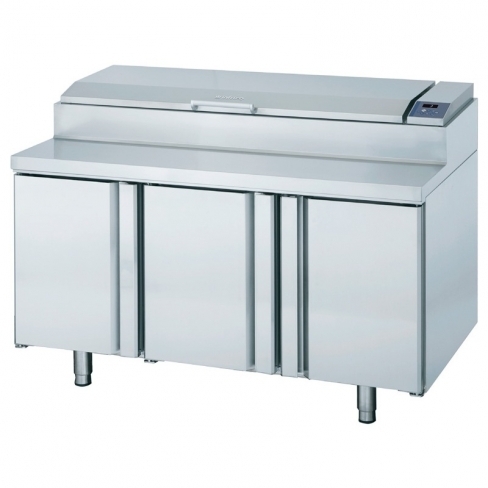 Mesa y bandeja superior refrigeradas para ensaladas y pizza Serie 800 MEV1500 Infrico - 400 litros
