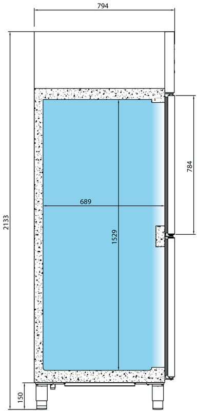 Armario de refrigeración  GN 2/1 700/1400 L. Infrico AGB 1403