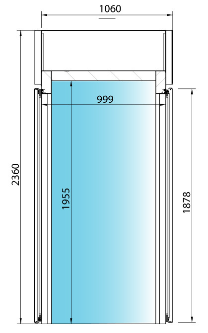 Armario refrigeración para carros Infrico GN 2/1, 60x400, 800x600, 1300x2700 l. Modelo RIC1P