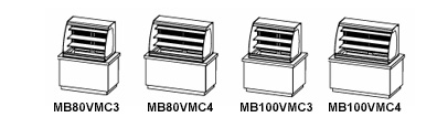 Mesa gastrobuffet vitrinas MB100VMC4 Infrico **
