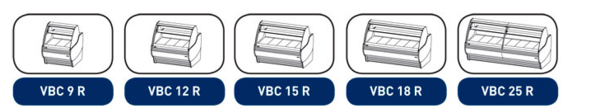 Vitrina expositora modular frío ventilado Serie Barcelona VBC9R+ Infrico