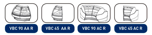 Vitrina expositora modular frío ventilado Serie Barcelona VBC45AAR+ Infrico