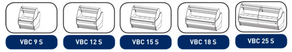 Vitrina expositora modular frío ventilado Serie Barcelona VBC18SU+ Infrico **