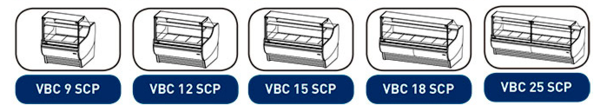 Vitrina expositora modular frío ventilado Serie Barcelona VBC9SCP+ Infrico