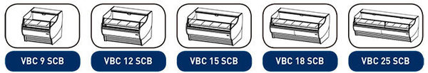 Vitrina expositora modular frío ventilado autoservicio Serie Barcelona VBC9SUCB+ Infrico **