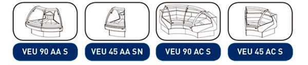 Vitrina expositora modular frío ventilado Serie Europa VEU90ACSU Infrico **