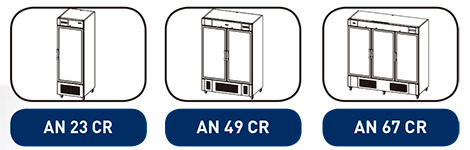 Armario refrigeración puerta cristal GN 2/1 AN23CR Infrico
