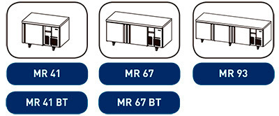 Mesa refrigeración y congelación serie MR MR67 Infrico