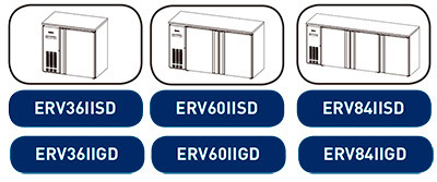 Frente mostrador refrigerado Serie Back Bar ERV60IISD Infrico **