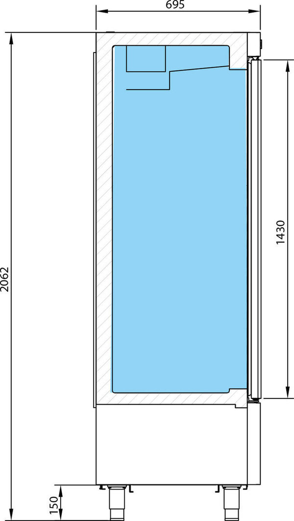 Armario refrigeración 2 puertas de cristal Infricool IAN1002CR - Led