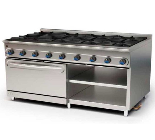 Cocina modular a gas serie 900 Mundigas M-1600/8HE con horno y dos estantes ***