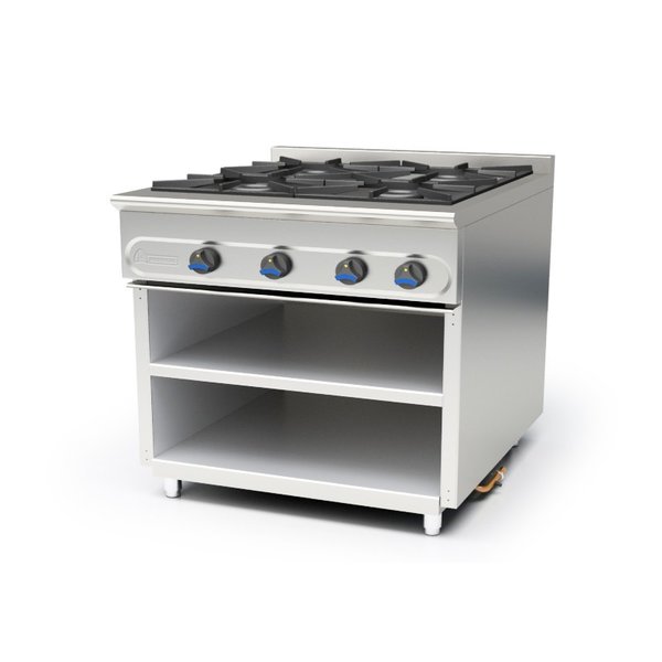 Cocina modular a gas serie 900 Mundigas M-900/4EE con 2 estantes **